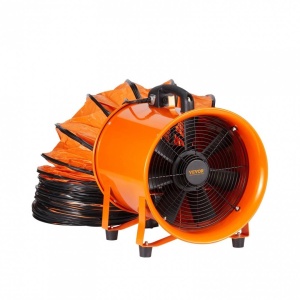Ventilator portabil cu tubulatura pentru extragere aer fierbinte, fum, Vevor 145 W, lungime tub 5 m, 1817 m3/h, IP 44 - Img 2