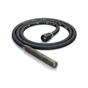 Arbore flexibil cu cap vibrant cu protectie din cauciuc Wacker Neuson IRflex 58/230/10r, lungime 10 m, cap vibrant 58 mm, compatibil cu convertizor din gama Fuflex - Img 1