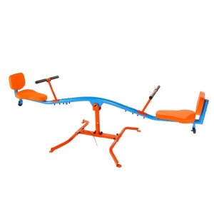 Balansoar pentru copii, 2 locuri, Otel, Rotatie 360 grade, Capacitate max 136 kg, 2640 x 930 x 710 mm - Img 2