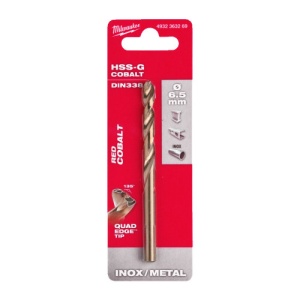 Burghiu pentru metal HSS Cobalt, DIN338, Ø6.5 mm, MILWAUKEE®