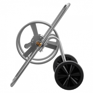 Carucior cu tambur pentru furtun, otel, dimensiune 650 x 530 x 740 mm, maxim 90 m pentru diametru de 1/2 inch, 2 roti - Img 3