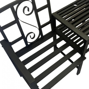 Corp masa si 2 scaune pentru gradina Vivatechnix VMD-1045, metalice, 152x50x83 cm - Img 6