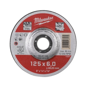 Disc abraziv pentru polizat metal, 125x6.0x22.22, MILWAUKEE®