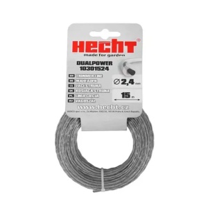 Fir pentru trimmer HECHT 10301524, profil rotund, diametru 2.4 mm, lungime 15 m, cu insertie metalica