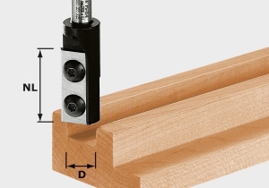 Freză de canelare cu plăcuţe amovibile HW S8 D10/25 WP Z1, Festool