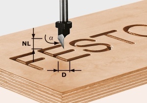 Freza penita HS S8 D11/60°, Festool