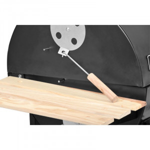 Gratar de gradina HECHT Barrel, din otel, pentru carbune, dimensiuni 108 x 72 cm - Img 2