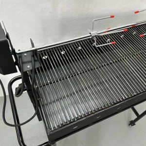 Gratar metalic pentru gradina, Vivatechnix Rotisor VMD-1091, picioare detasabile, 80x40x12.5/94 cm - Img 2
