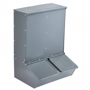Hranitoare cu 2 usi pentru max 8 porci, 75 l, Otel galvanizat, 600 x 500 x 840 mm - Img 3