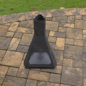 Incalzitor pentru terasa/gradina, Hexagon Fire Pit KRO-1075, Otel, Negru, 1158x725 mm, grosime 3 mm - Img 4