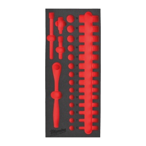 Insertie spuma goala, 32buc antrenor cu clichet si tubulare 3/8", 4932493663 Milwaukee