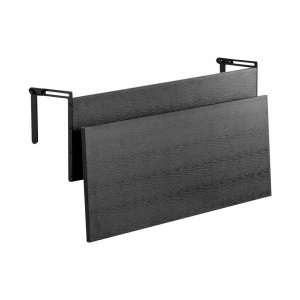 Masa suspendata, pliabila, pentru balcon, Otel Inoxidabil/MDF, max 25 kg, 800 x 450 x 240 mm, Negru - Img 3