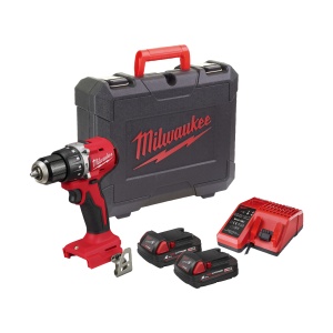 Masina de gaurit cu percutie M18 BLPDRC-202C, compacta, motor fara perii, cuplu 62 Nm, 145 mm, Milwaukee, cod 4933492822