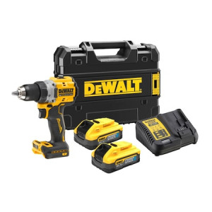 Masina de gaurit si insurubat DeWalt DCD800H2T, max 90 Nm, cu 2 acumulatori Powerstack 18V / 5.0Ah, in valiza de transport
