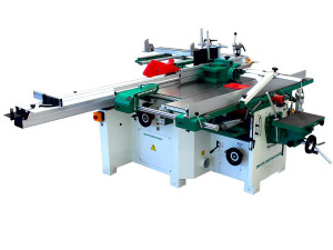 Masina profesionala de tamplarie America PRO 3000-410 de Damatomacchine, 7 operatii, trei motoare 3 CP, rindea cu lungime de 410 mm, freza verticala, cursa de 3100 mm