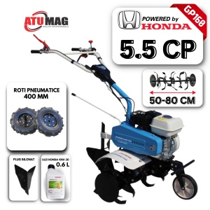 Motosapa AGT 6500 PREMIUM, motor Honda GP160, 5.5 CP, roti 4.00-8, latime de lucru 80 cm, transmisie cu lant, 3 viteze