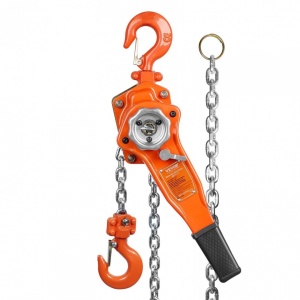 Palan manual cu parghie si lant 750 kg, Clichet, Inaltime de ridicare 2.8 m, Forta tragere 140 N
