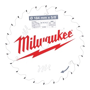 Panza de circular, Ø184mm X Ø15.87mm, Z24, Lemn, 4932471378 Milwaukee