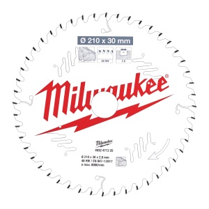Panza de circular, Ø210mm X Ø30mm, Z48, Lemn, 4932471325 Milwaukee