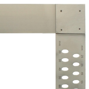 Pătrat de dulgher Hedue ZP 600 mm cu Găuri de trasare - Img 2