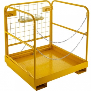 Platforma de siguranta pentru stivuitor, Vivatechnix max 499 kg, Pliabila, Otel - Img 3