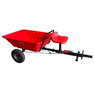 Remorcă cu scaun, HECHT 57970, capacitate de 300 kg + 75 kg (operator)