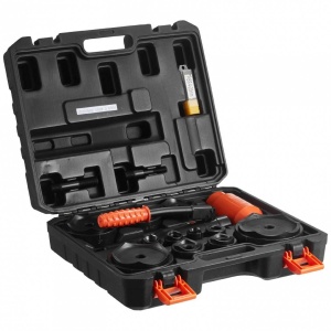 Set 10 perforatoare pentru tabla, Antrenare hidraulica, in trusa, 12.7 – 101.6 mm, 1 x burghiu in trepte, Otel 40Cr - Img 2