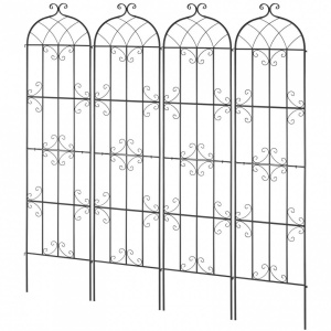 Set 4 suporturi pentru plante agatatoare, 51 x 220 cm, Otel, Diametru teava 10 mm - Img 3