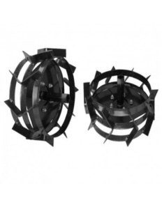 SET ROTI METALICE 350X6 ( MANICOTI DE 23MM FIXATI PE ROATA), compatibil cu toate motosapele/ motocultoarele cu axul transmisiei hexagon de 23 mm