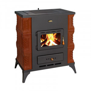 Soba cu teracota PRITY K2 RK alun, maro, 10 kW