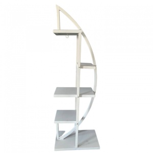 Suport pentru flori Vivatechnix VMD-1063 Arcade, Alb, 50x30x150 cm, 4 polite, demontabil