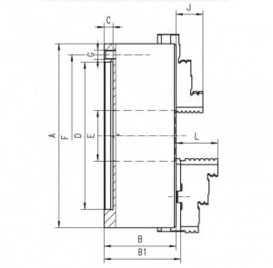 Universal pentru strung cu 3 bacuri TIP 3204, 125 mm, Bison - Img 2
