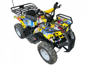 ATV electric pentru copii Hecht 56800 COMIC, 800 W, 20 km/h, capacitate 60 kg, display digital