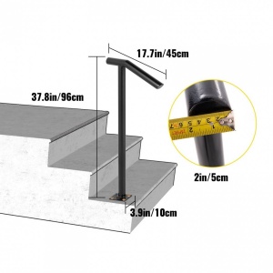 Balustrada otel, 1-2 trepte Vivatechnix, Inaltime 96 cm, lungime 45 cm - Img 6