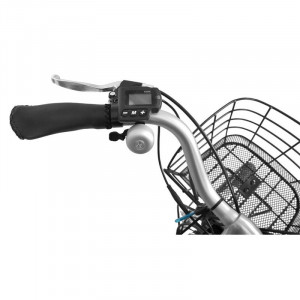 Bicicleta electrica Hecht prime white cu sasiu din aluminiu schimbator shimano acumulator 36 v - Img 2