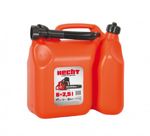 Canistra dubla HECHT K00085, pentru doua tipuri de combustibil, volum 6 + 2.5 litri, din plastic