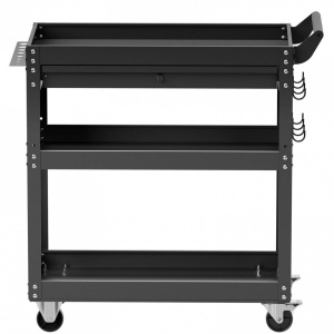 Carucior cu 4 niveluri pentru scule, Vivatechnix max 160 kg, 4 x roti, 830 x 350 x 826 mm, 1 sertar cu cheie, carlige laterale - Img 3