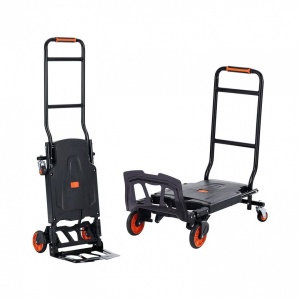 Carucior marfa 2 in 1, Capacitate max 136 kg, Greutate 8.8 Kg, Aluminiu, Pliabil, Negru - Img 4