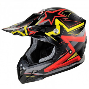 Casca moto ATV integrala Hecht 55915 stars design marimea XS, 53 cm