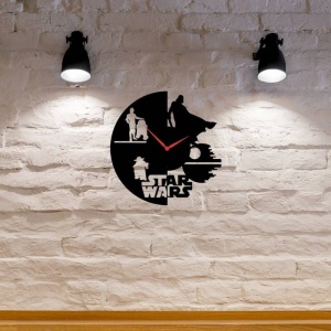 Ceas de perete metalic Krodesign StarWars KRO-1159, diametru 50 cm, negru - Img 3