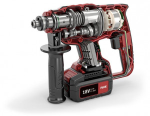 Ciocan rotopercutor Flex CHE 18.0-EC SDS Plus, 18 V, Li-Ion, 1.7 J, 0-1400 rpm, compatibil cu acumulator - Img 3