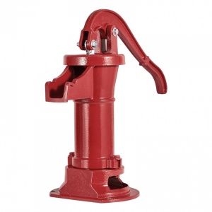 Cismea manuala pentru gradina, Antic Rosu, Adancime max 7.6 m, Fonta/Otel carbon, 230 x 180 x 400 mm