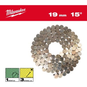 Cuie cu cap rotund 15°, RH 3.05x19mm/RS/G, 2880buc, 4932499310 Milwaukee