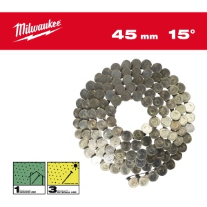Cuie cu cap rotund 15°, RH 3.05x45mm/RS/G, 1440buc, 4932499315 Milwaukee