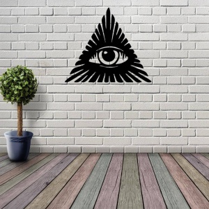 Decoratiune metalica de perete Krodesign KRO-1060, Eye, 60 cm, grosime 1.5 mm - Img 4