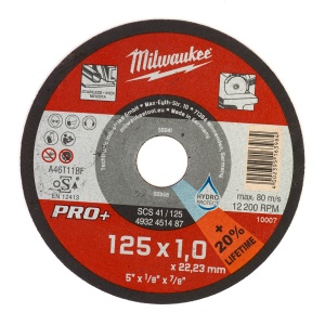 Disc abraziv pentru debitat inox, 125x1.0x22.22 -200buc, 4932451488 Milwaukee