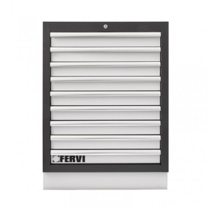 Dulap de atelier pentru scule modular cu 9 sertare A007/20, Fervi