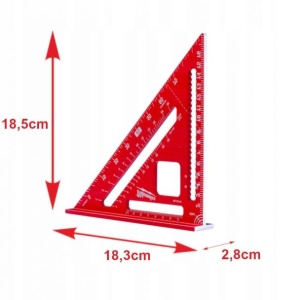 Echer tamplarie, 180 mm, sistem metric, aluminiu, MILWAUKEE® - Img 3