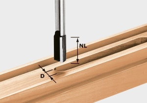 Freză de canelare HW S8 D20/20, Festool - Img 1