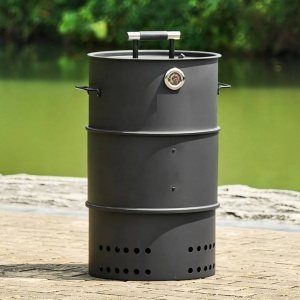 Gratar vertical cu afumatoare 4 in 1, Diametru 47 cm, Otel, Afisaj temperatura 10-400 ℃ - Img 3